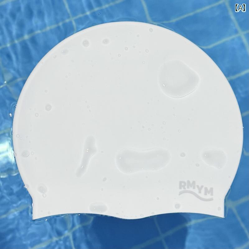 スイムキャップ ピープルズ スイムキャップ 研究 所 ブラック ホワイト グレー シリコン 防水 締め付け..