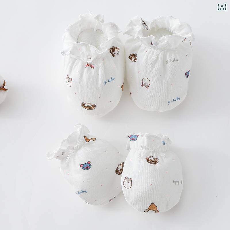 子供用 手袋 春秋 薄手 新生児 傷 防止 フェイス 手袋 036ヶ月 足 カバー 綿 夏