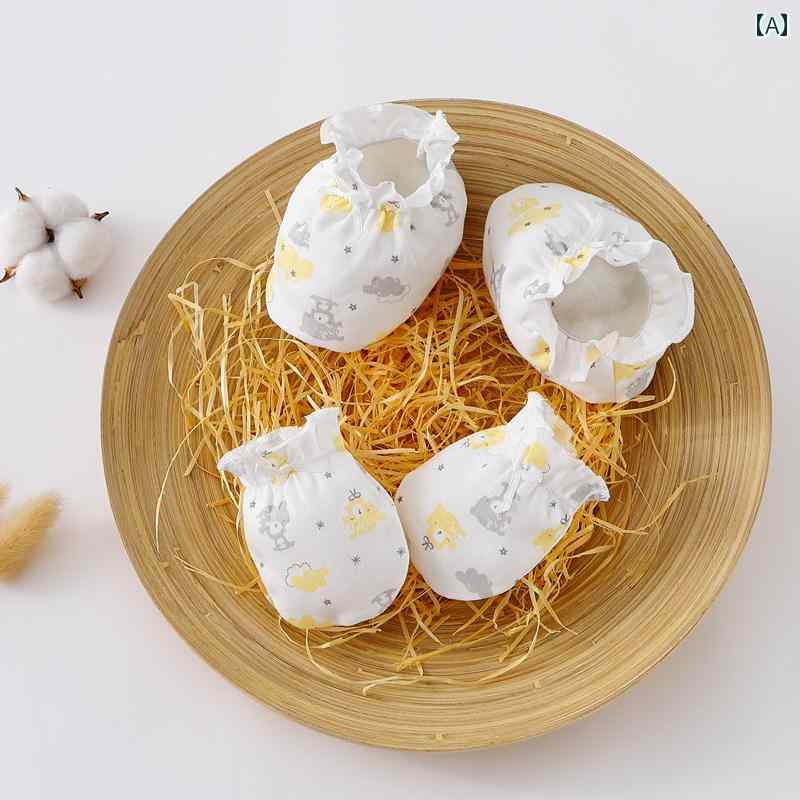 子供用 手袋 新生児用 傷 防止 フェイス グローブ 036ヶ月 春秋 夏用 綿 薄 手足 カバー