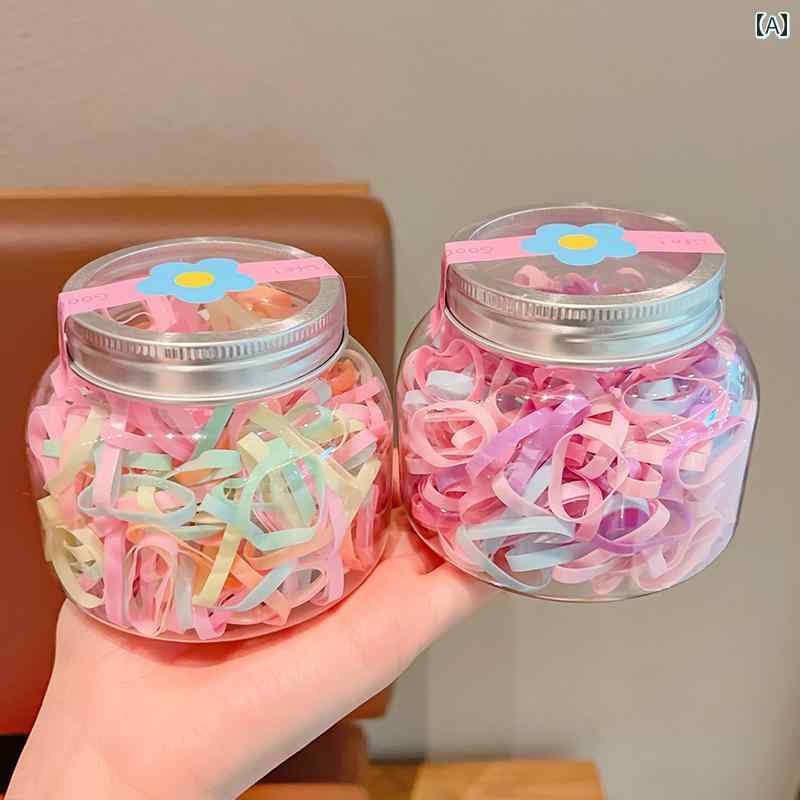 子供用ヘアバンド 子供用の 使い捨て 輪 ゴムは 髪を 傷つけません 高 弾力性 小さい 女の子 ヘア タイ..