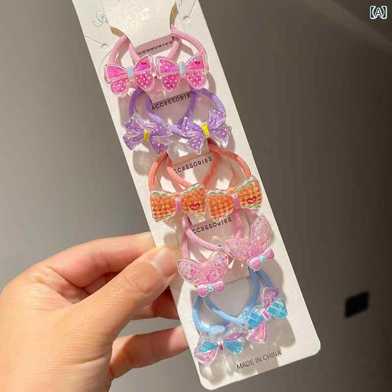 子供用ヘアバンド 子供用 ヘア バンド 女の子用 ゴム 光る ロープ 赤ちゃんを 傷つけない高 弾性 かわ..