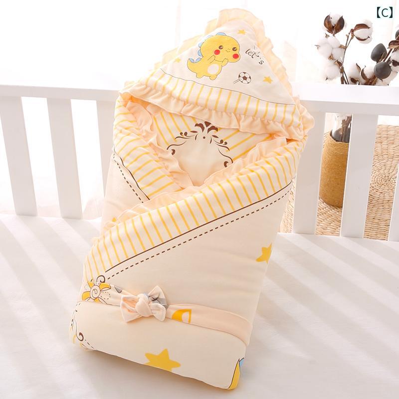 ベビーブランケット 新生児用おくるみ ブランケット 春秋冬 厚手 取り外し 可能 キルト 暖かい 春秋中 新生児 お出かけ用おくるみ 3