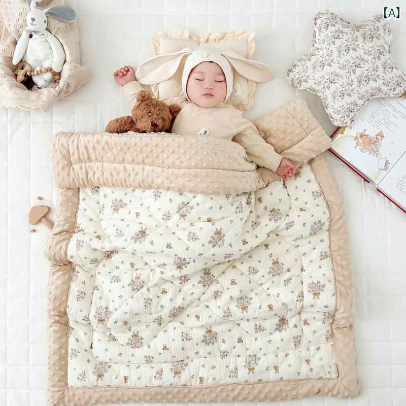 ベビーブランケット ベビーキルト 新生児 ベビー用 特殊 コットンカバー 幼稚園お 昼寝 キルト 秋冬用 ..