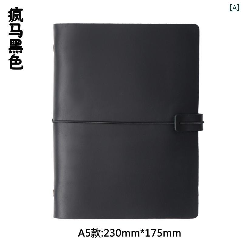 レザー革 ブラウン トップ レイヤー 牛革 ノート ブック ハンドブック 日記 革 レトロ tn 旅行 A 6 7 5 ホース レザー