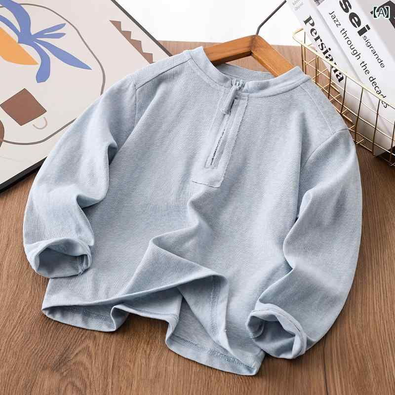 子供服 男の子 男の子 長袖 Tシャツ リネン コットン 薄手 2025 春秋型 M サイズと L サイズ 子供用 ボ..
