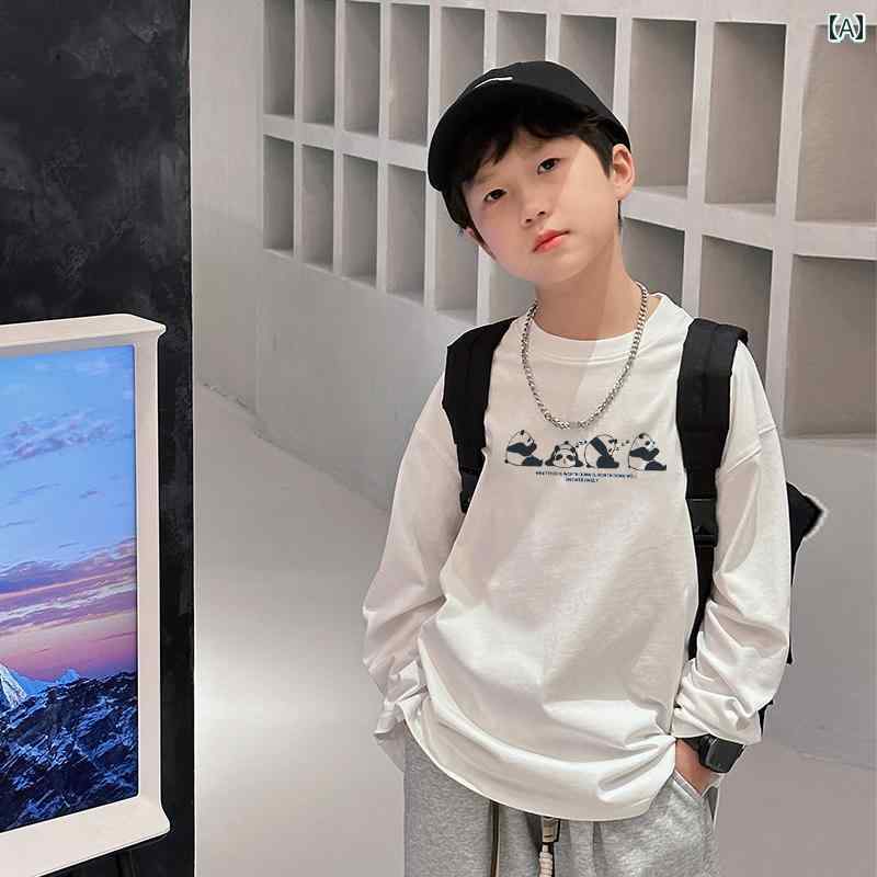 子供服 男の子 男の子 長袖 Tシャツ 秋服 綿 2024 子供用 レイヤリング シャツ 秋冬服 大きい トップス