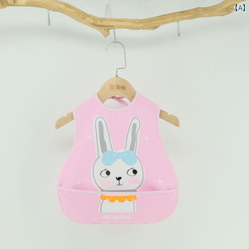 ベビー 食事用 よだれかけ 防水 防汚 大きい 子供用 オーバー オール ライス ポケット リバーシブル 春..