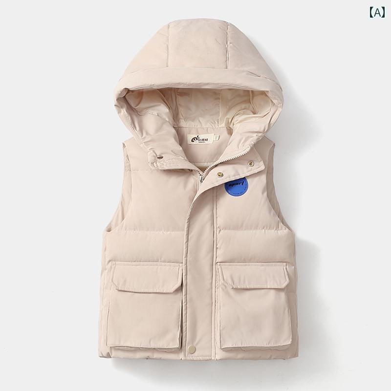 子供用 ダウンベスト 女の子 ダウン ベスト 2024 秋冬 アウターウェア 子供 男の子 大きい