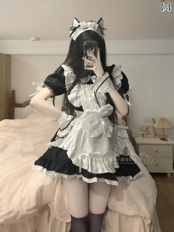 メイド服 コス メイド 服 コス かわいい レディース コスチューム 大きめ サイズ キャットウーマン ロ..