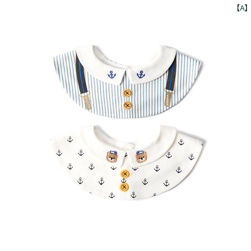 よだれかけ 0 ～ 3歳の 男の子と 女の子 新生児用 よだれかけ 綿の 吸収性 360度 回転 可能 通気性