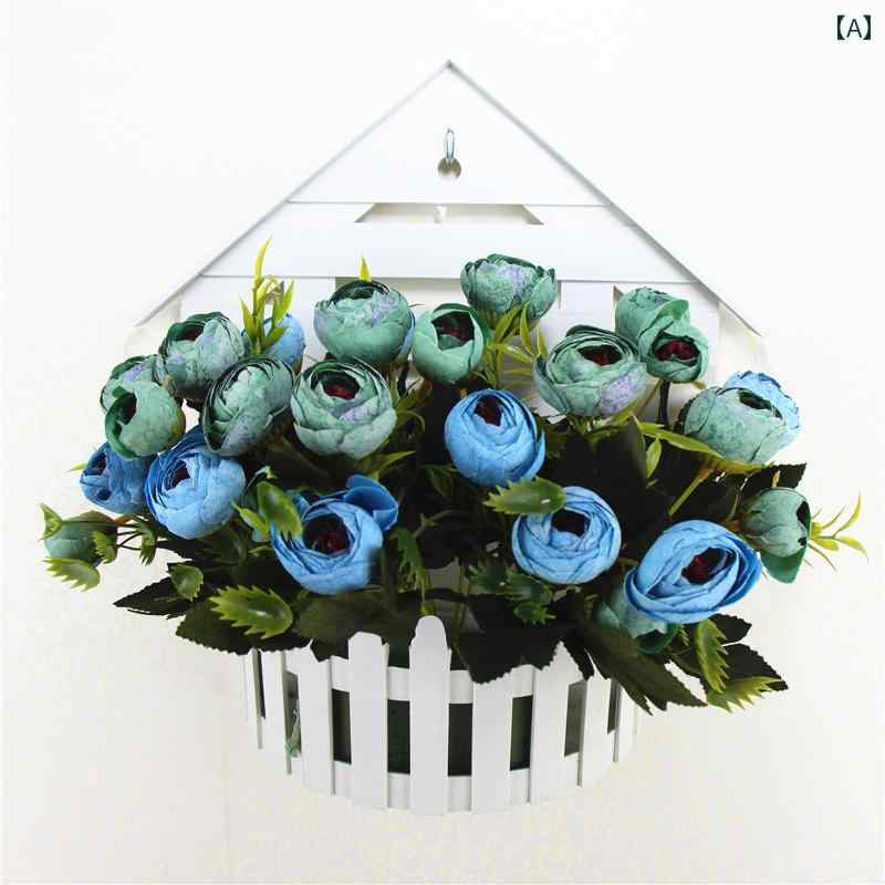 楽天LAONsChoice装飾品 インテリア フェイク フラワーアレンジメント シミュレーション リビング ルーム 壁 フラワーバスケット セット ホームデコレーション 壁掛け 装飾 プラスチック フラワー オーナメント