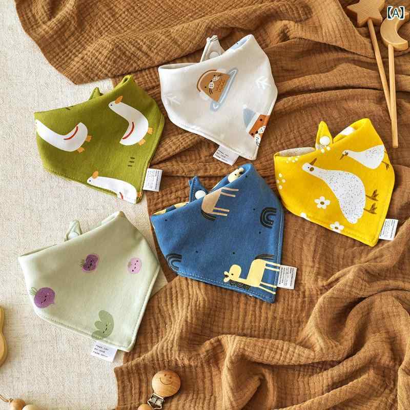 赤ちゃん用 食事用 よだれかけ ベビービブ 綿 ベビー トライアングル スカーフ ソフト 通気性 吸水性 新生児用 小さいヶ月 よだれかけ