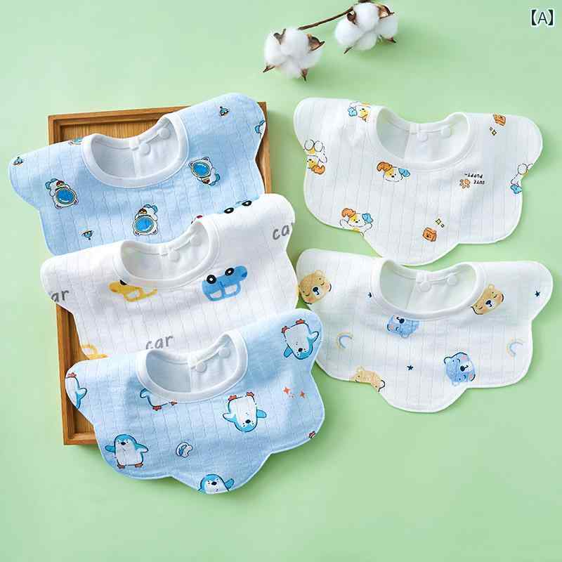赤ちゃん用 食事用 よだれかけ 夏用 薄手 ベビー よだれかけ 綿 新生児用 防水 男の子と 女の子用 ライス ポケット 通気性