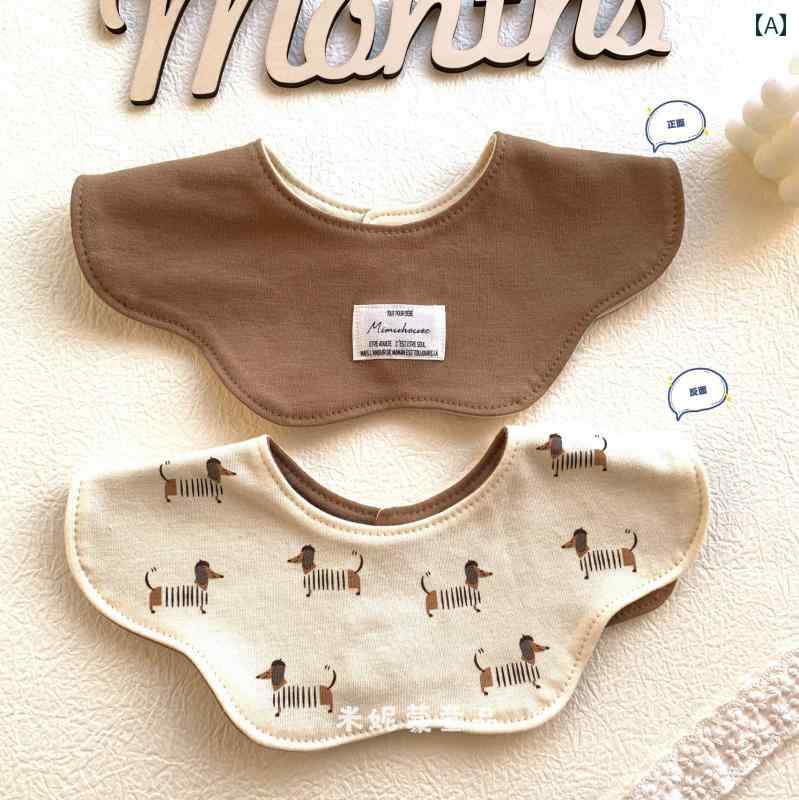 赤ちゃん用 食事用 よだれかけ 同じ 子供用 よだれかけの 韓国 ベビー よだれかけ 綿の 両面 花びらの 嘔吐 防止