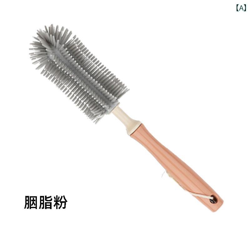 ボトルブラシ シリコン カップ ブラシ ボトルブラシ アーティファクト 延長 ハンドル 水 洗浄 断熱