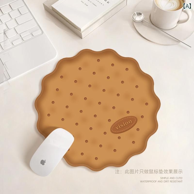 パソコンパッド VISION かわいい ビスケット型 マウスパッド 女の子用 手首 保護 小型 ポータブル コン..