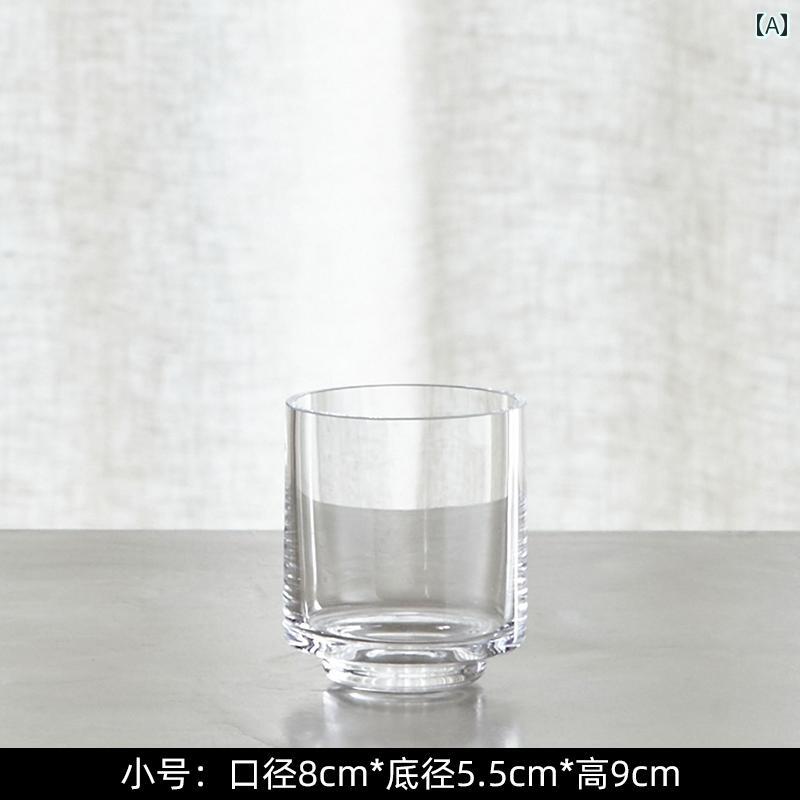 キャンドルライト 燭台 飾り 透明 ガラス 防風 ランプ ヨーロピアン シンプル キャンドル カップ ロマ..