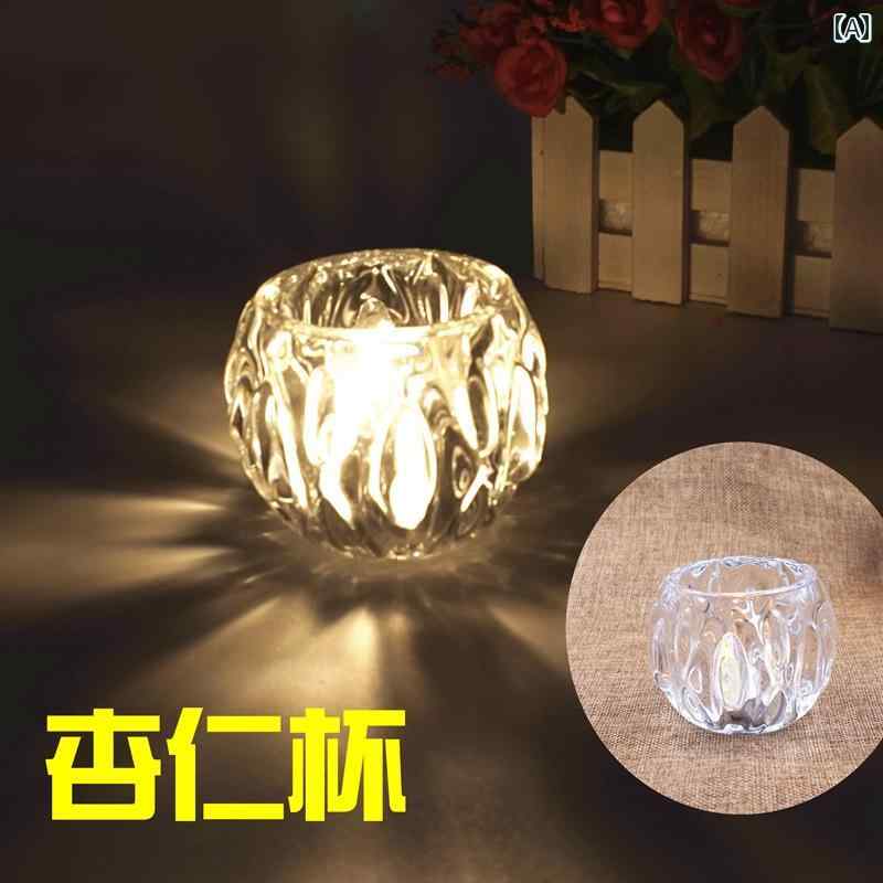 キャンドルライト キャンドルホルダー ヨーロピアン クリスタル ロマンチック ガラス キャンドル ライト ディナー ウェディング 誕生日 バー オーナメント ホームデコレーション