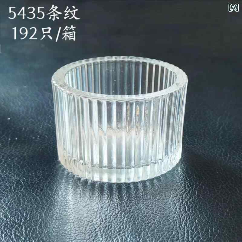 キャンドルライト アロマセラピーキャンドル ガラス カップ ストライプ ティー キャンドル 光と 影 ロマンチックな ライト ディナー ホリデー レイアウト ローソク 足 空の