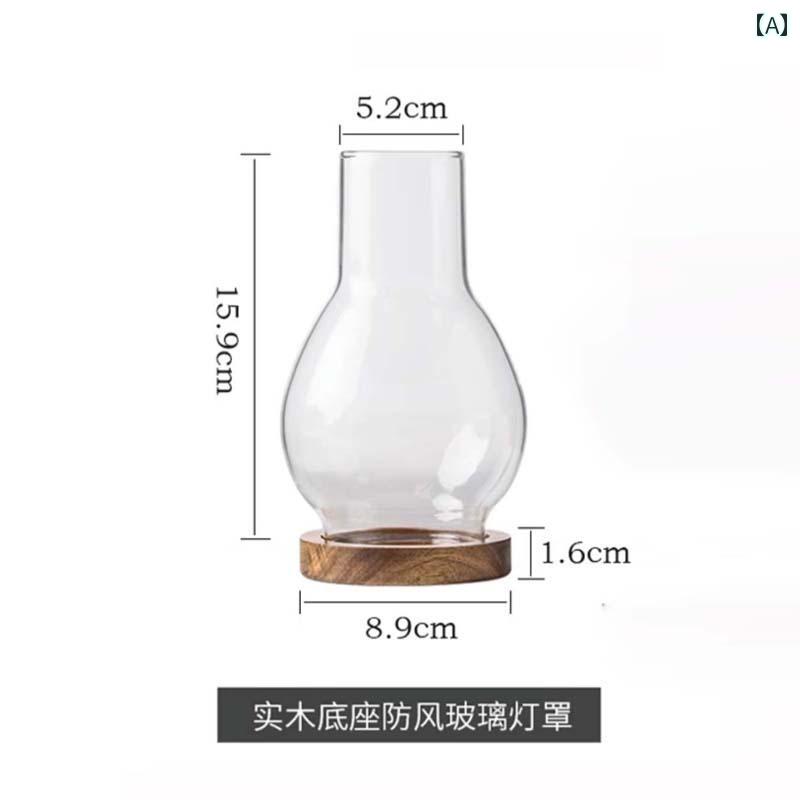 キャンドルライト 禅 キャンドルホルダー 防風 ガラス ランプシェード 中国 レトロ スタイル ホーム ア..