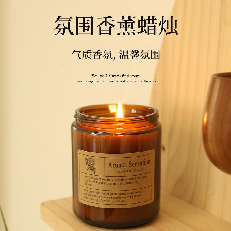 キャンドルライト ガラス製の 大きい ティー カラーの 香り 付き キャンドルな 雰囲気の無 煙 クリスマス ギフト