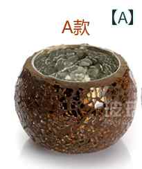 キャンドルライト モザイク ガラス キャンドルスティックの レトロ 装飾品 ギフト ロマンチックな バー..