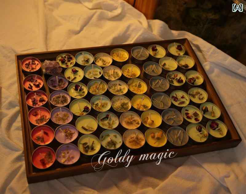 キャンドルライト Goldy · 惑星 シリーズの 願い 小さい ティーライト 植物 キャンドル アロマセラピー..