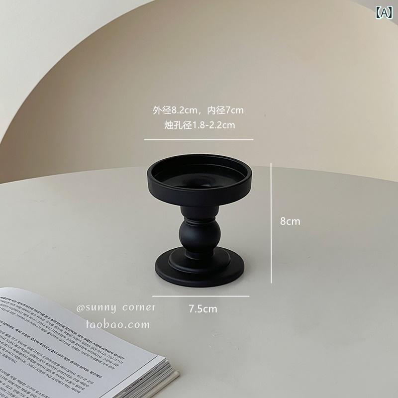 キャンドルライト の レトロ ブラック ローマン コラム ガラスの 燭台 ハイエンドの 軽い な 装飾品 ハイ ベース アロマセラピーキャンドル 台座