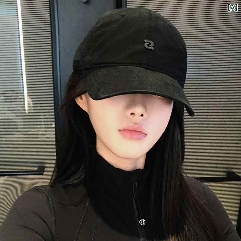 キャップ レディース カジュアル OuiPack 韓国 バッジ 大きめ 頭囲 顔 見せ 小さめ 野球帽 春夏 日焼け..