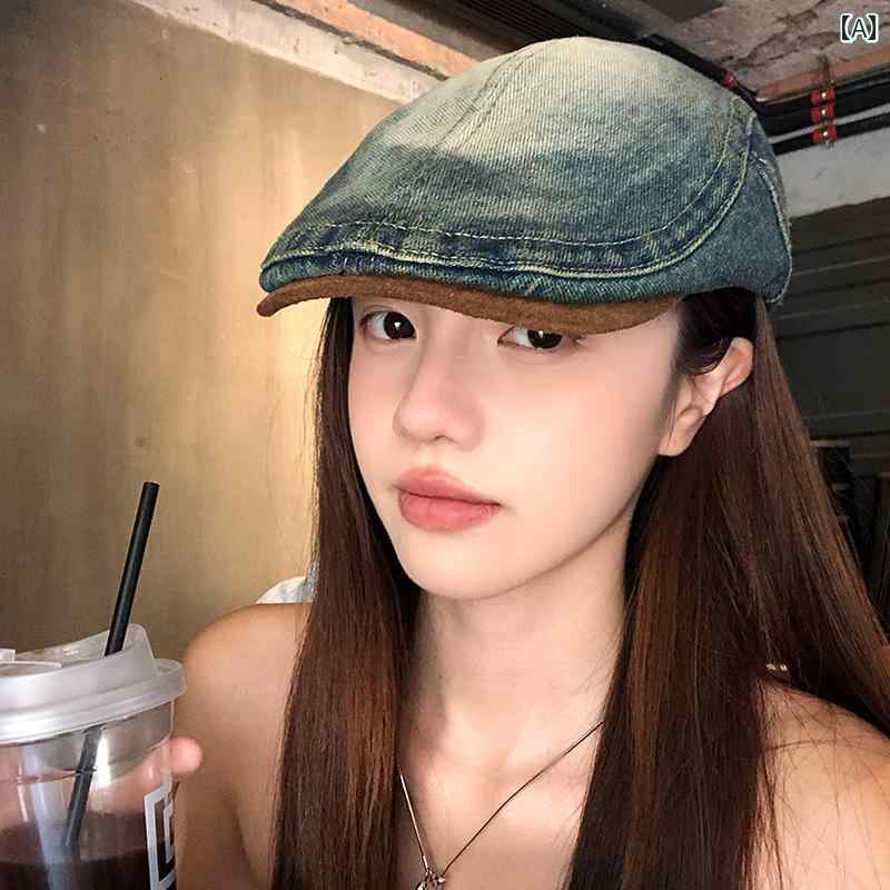 キャップ レディース カジュアル レディース レトロ ウォッシュ 加工の ダメージ 加工 カウボーイハッ..