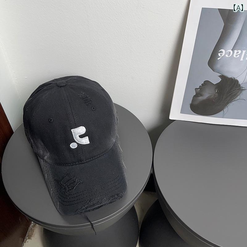 キャップ レディース カジュアル Restandrecreationの ホール 刺繍 野球帽 女性 カップル フェイス サ..