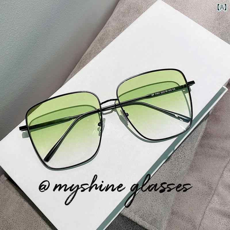 ファッション サングラス Hua Chenyuと 同じ 男性用 グリーン レンズ メガネ な グラデーション アボカ..