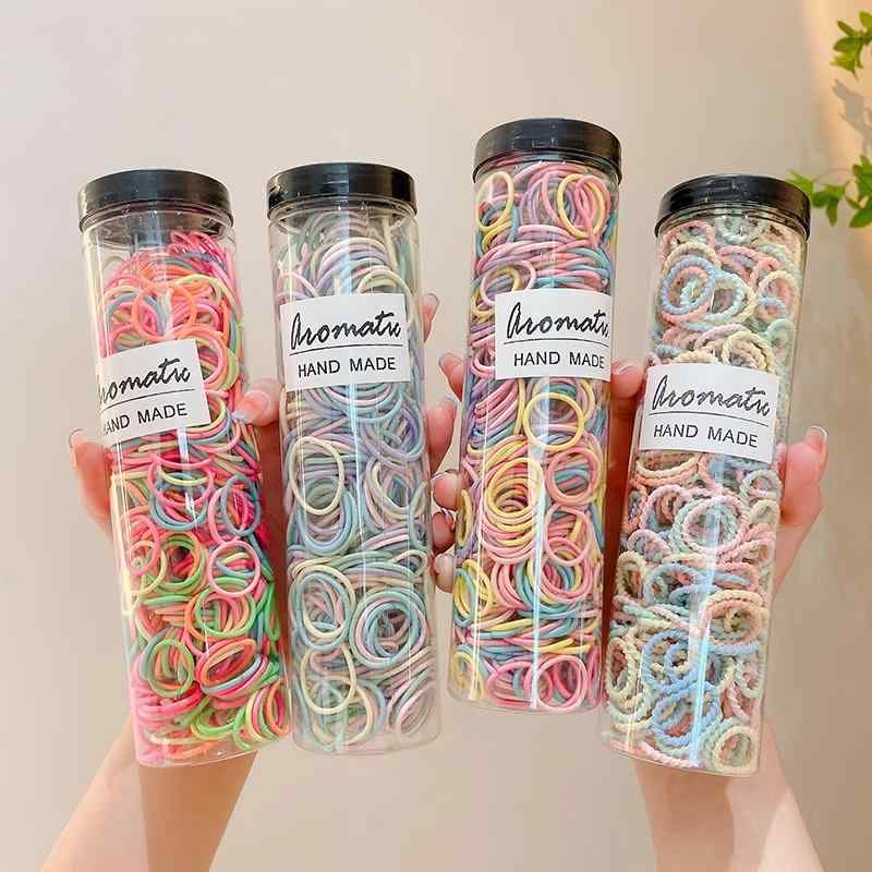 Hair Rubber Band - ヘアゴム キッズ 女の子 カラフル 伸縮性 髪に優しい ベビー用 ヘアアクセサリー かわいい 普段使い 柔らかい ゴム