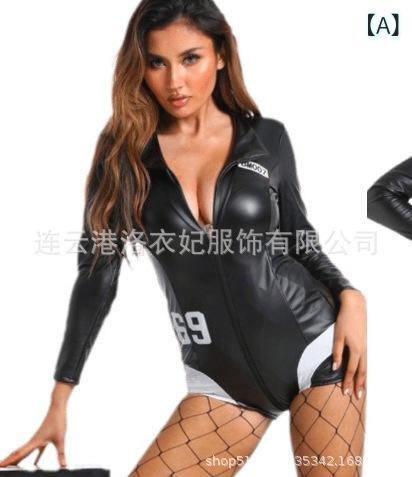Baby Doll, Shorts - レディース セクシーインナー エナメルレザー バイカースタイル 高伸縮性 光沢加工 合成皮革 欧米 情趣ウェア 誘惑デザイン フィット感 伸縮素材