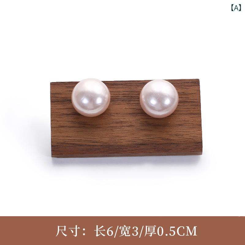 アクセサリー ディスプレイ トレイ ウォールナット 木製 ジュエリー 陳列 スタンド 耳飾り 展示 イヤリング ショーケース ライブ配信 屋台 イベント 用 ナチュラル 素材 高級感 コンパクト デザイン