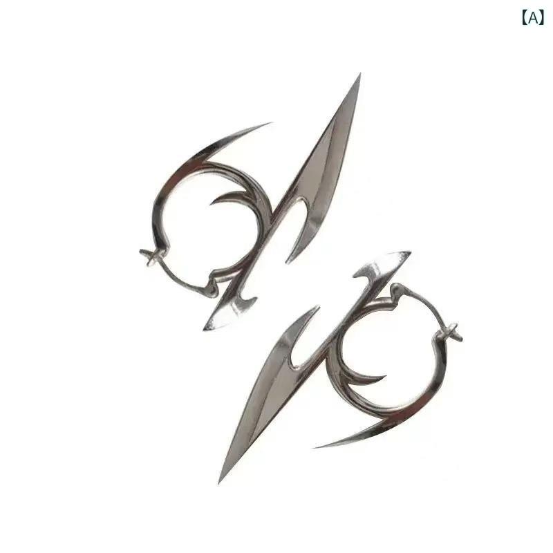 Other - ピアス イヤリング ゴシック パンク レトロ 個性派 尖牙 モチーフ 矢 デザイン 剛柔 兼備 独立 スタイル 復古 女性用 アクセサリー 耳飾り ファッション アイテム