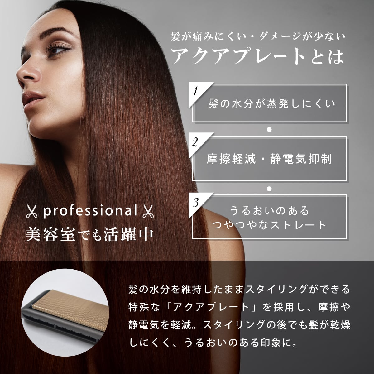 パナソニック ストレートアイロン ナノケア EH-HS0EK-K (Panasonic バリカン プロ セルフカット フェード アタッチメント ヘアカッター 理髪器具 バリカンカット バリカンヘアスタイル トリミング コンパクト シェードカット 正規品)