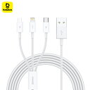  3A 急速充電 充電ケーブル USB Type C Micro USB ケーブル iPhone android type-c 同時給電可 多機種対応 1.5m