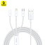 Baseus 3in1 Cable 饤ȥ˥󥰥֥ ť֥  3A ® ť֥ USB Type C Micro USB ֥ iPhone android type-c ƱŲ ¿б 1.5m