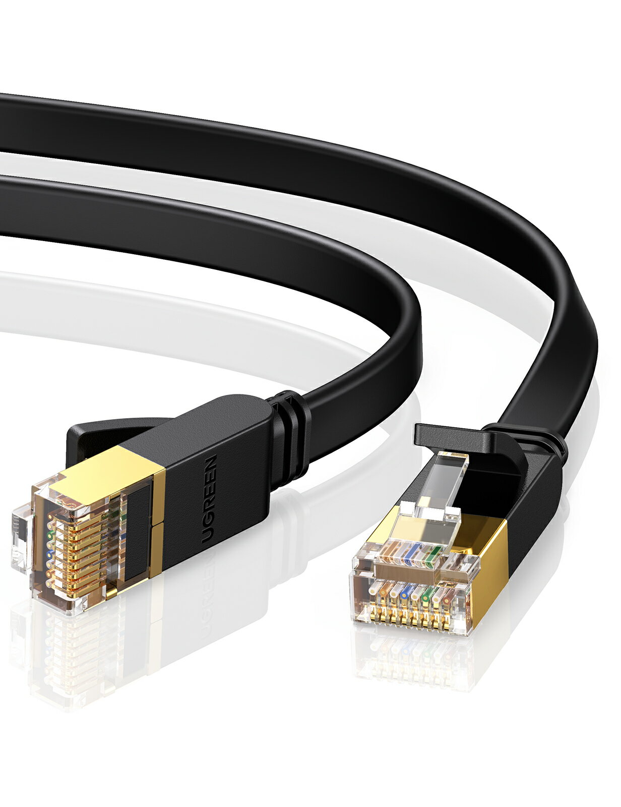 UGREEN LANケーブル cat7 高速安定 フラット 2m 厚さ2.1mm