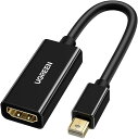 UGREEN Mini DisplayPort to HDMI 変換アダプタ 4K@30Hz ミニディスプレイポート MacBook/Macbook Pro/Macbook Air/Microsoft Surface Pro対応 ブラック (Black)