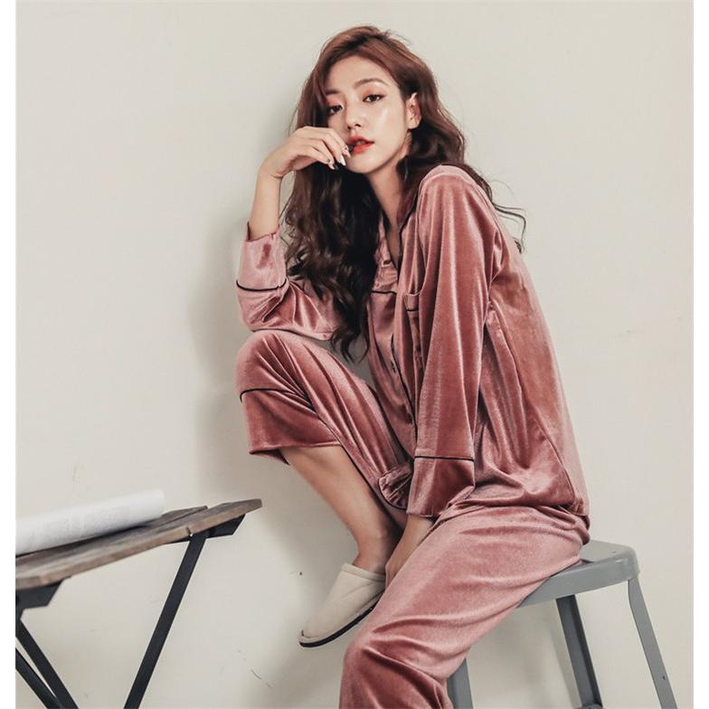 パジャマ ベロア レディース ルームウェア 長袖 部屋着 ベロア 上下セットアップ パジャマ ルームウェア 秋 冬 大人 寝巻き 前開き 上下セット 秋 冬 暖かい