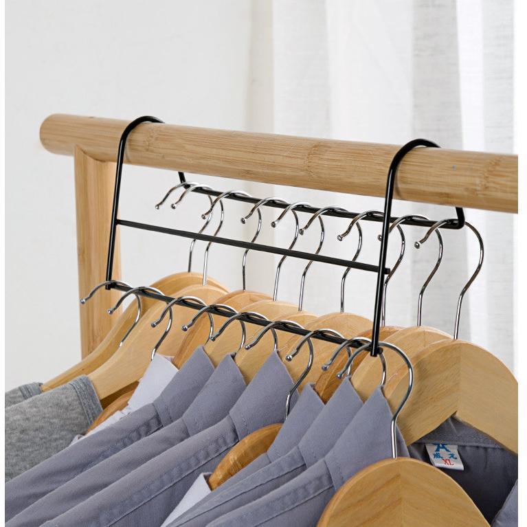 ハンガー 衣類ハンガー 2本組 収納 衣類ハンガー ハンガーラック コート収納 段違い コート掛け 省スペース 収納用品 おしゃれ