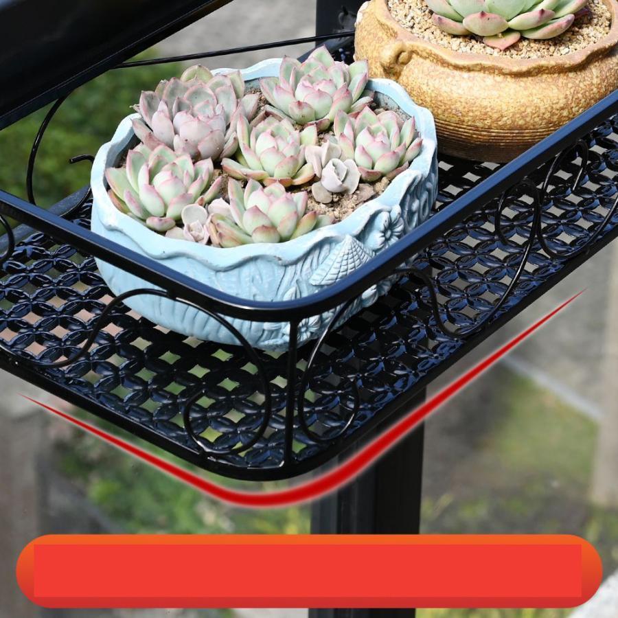 プランタースタンド 屋外 ベランダガーデン 吊り下げ 花台 観葉植物 ハンギングプランター 鉄 プランタ..