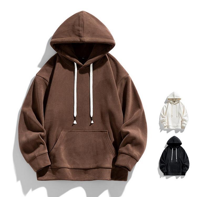 裏起毛パーカー フリースパーカー プルオーバー トップス 長袖 ボア あたたか 防寒 秋冬 メンズ ファッ..