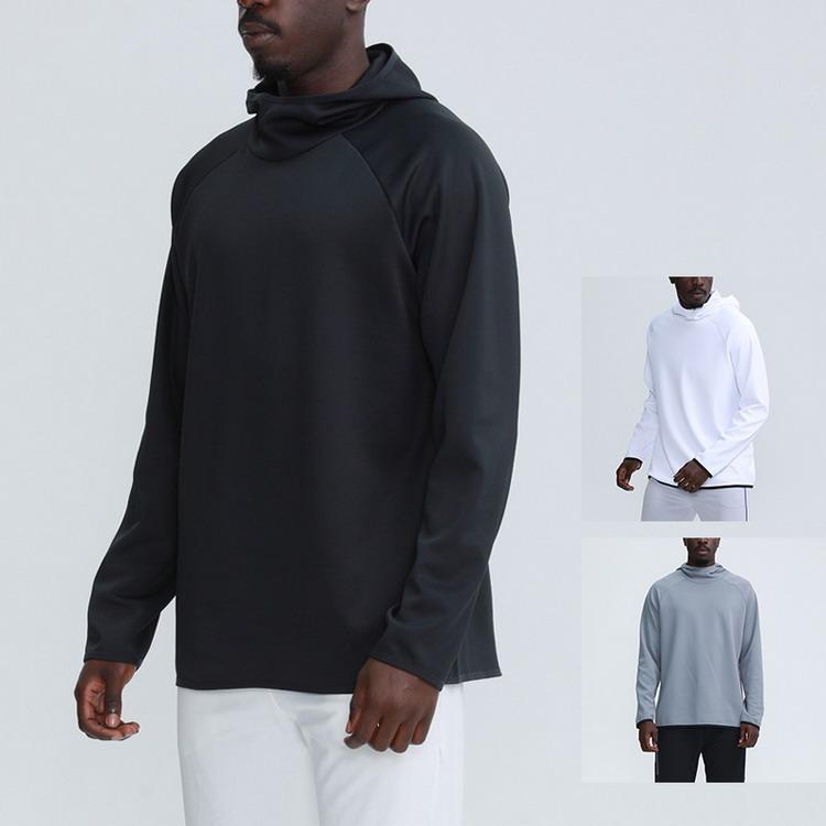 パーカー 吸汗速乾 フィットネス トレーニングウェア スポーツウェア トップス プルオーバー 長袖 メン..