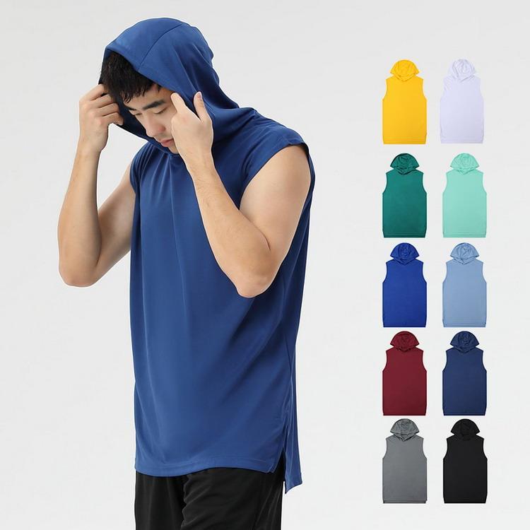 パーカー 涼しい 吸汗速乾 フィットネス トレーニングウェア スポーツウェア トップス ノースリーブ 袖..