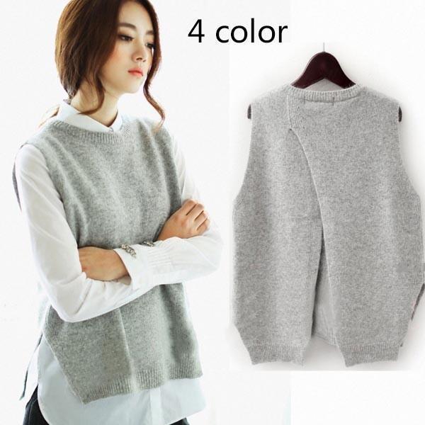 ベスト ニット ニットベスト レディース デザイン デザインニットベスト おしゃれ カジュアル 無地 ケ..