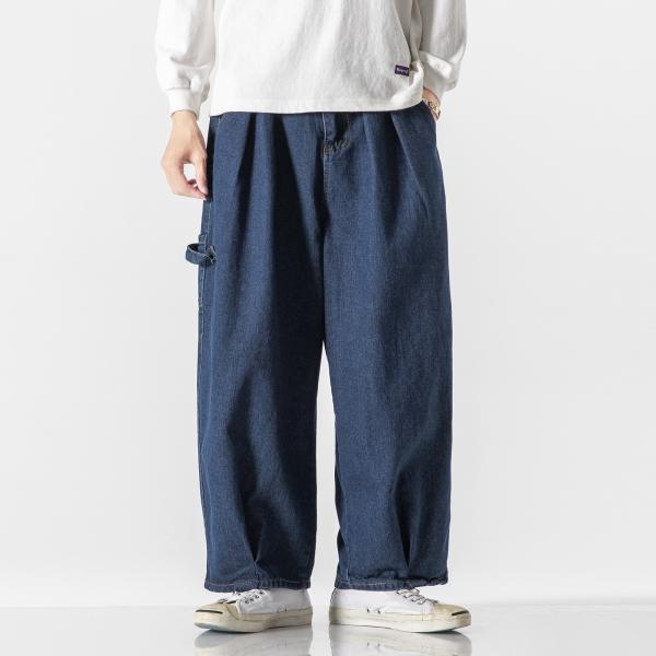 極太 デニム ジーンズ パンツ メンズ ワイドパンツ ルーズフィット バギーパンツ ヒップホップ 新作 HIPHOP かっこいい カジュアル