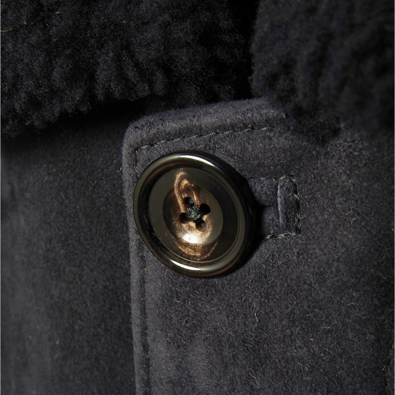 OWEN BARRY FINN MOJABE NAVY オーウェンバリー フィン ムートンジャケット Mサイズ